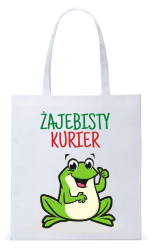 Dla Kuriera Dostawcy Torba Eco Biała Shopper