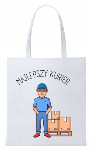 Dla Kuriera Dostawcy Torba Eco Biała Shopper
