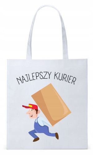 Dla Kuriera Dostawcy Torba Eco Biała Shopper