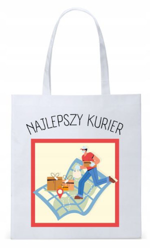 Dla Kuriera Dostawcy Torba Eco Biała Shopper