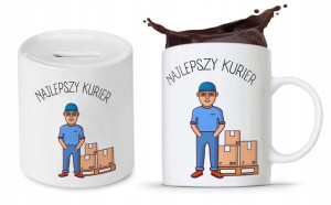 Dla Kuriera Na Prezent Zestaw Kubek + Skarbonka