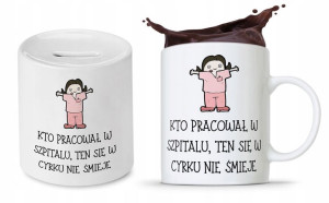 Zestaw Dla Pielęgniarki Prezent Kubek + Skarbonka
