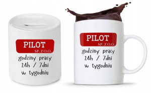 Zestaw Dla Pilota Kubek + Skarbonka Prezent