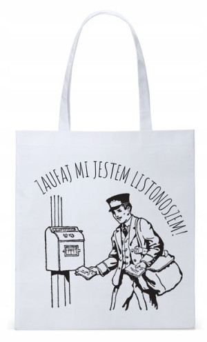 Dla Listonosza Prezent Torba Eco Biała Shopper