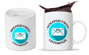 Dla Listonosza Zestaw Kubek + Skarbonka Prezent