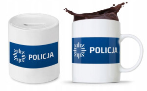 Zestaw Dla Policjanta Prezent Kubek + Skarbonka