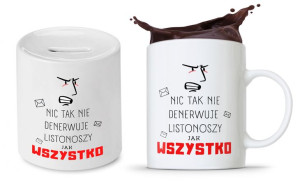 Dla Listonosza Zestaw Kubek + Skarbonka Prezent