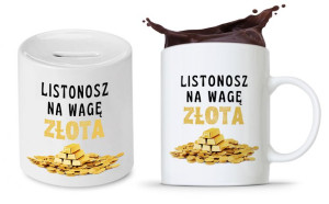 Dla Listonosza Zestaw Kubek + Skarbonka Prezent