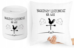 Dla Listonosza Zestaw Poduszka + Skarbonka