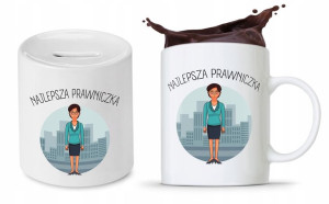 Zestaw Dla Prawnika Adwokata Kubek + Skarbonka