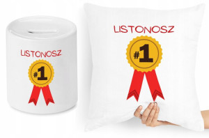 Dla Listonosza Zestaw Poduszka + Skarbonka