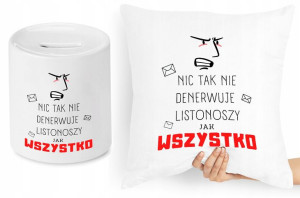 Dla Listonosza Zestaw Poduszka + Skarbonka