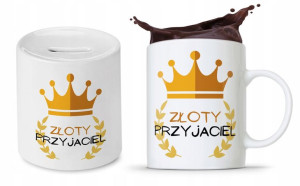 Zestaw Dla Przyjaciela Kolegi Kubek + Skarbonka