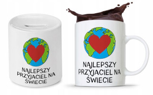 Zestaw Dla Przyjaciela Kolegi Kubek + Skarbonka