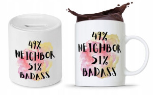 Zestaw Dla Sąsiada Sąsiadki Kubek + Skarbonka