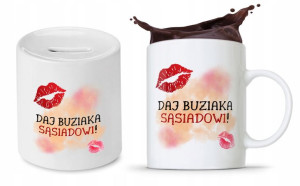 Zestaw Dla Sąsiada Sąsiadki Kubek + Skarbonka