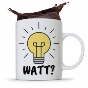 Kubek Prezent Dla Elektryka Watt? Żarówka