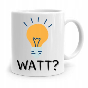 Kubek Prezent Dla Elektryka Watt? Żarówka