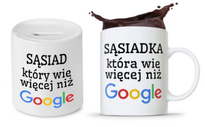 Zestaw Dla Sąsiada Sąsiadki Kubek + Skarbonka
