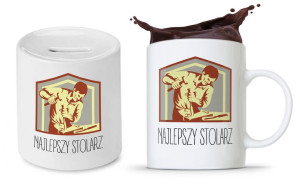Zestaw Dla Stolarza Prezent Kubek + Skarbonka