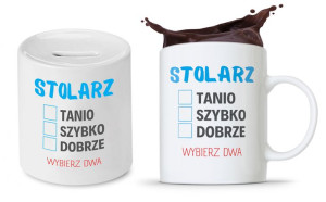 Zestaw Dla Stolarza Prezent Kubek + Skarbonka