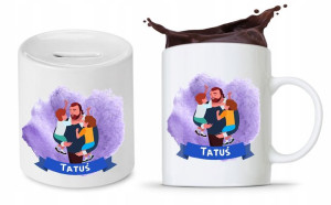 Zestaw Dla Taty Ojca Kubek + Skarbonka Prezent