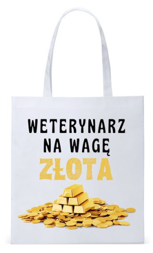 Dla Weterynarza Na Prezent Torba Eco Biała Shopper