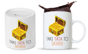 Zestaw Dla Taty Ojca Kubek + Skarbonka Prezent