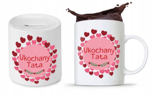Zestaw Dla Taty Ojca Kubek + Skarbonka Prezent