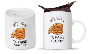Zestaw Dla Taty Tatusia Prezent Kubek + Skarbonka