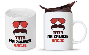 Zestaw Dla Taty Tatusia Prezent Kubek + Skarbonka