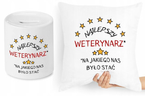 Dla Weterynarza Zestaw Poduszka + Skarbonka