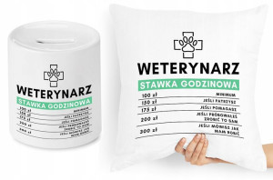 Dla Weterynarza Zestaw Poduszka + Skarbonka