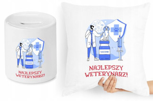 Dla Weterynarza Zestaw Poduszka + Skarbonka