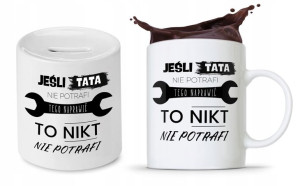 Zestaw Dla Taty Tatusia Prezent Kubek + Skarbonka