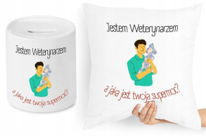 Dla Weterynarza Zestaw Poduszka + Skarbonka