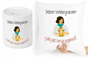 Dla Weterynarza Zestaw Poduszka + Skarbonka