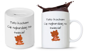 Zestaw Dla Taty Tatusia Prezent Kubek + Skarbonka