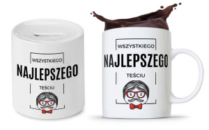 Zestaw Dla Teścia Taty Ojca Kubek + Skarbonka
