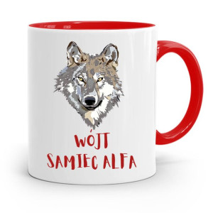 Dla Wójta Kubek Czerwony Wójt Samiec Alfa Prezent