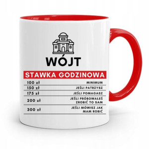 Dla Wójta Kubek Czerwony Wójt Stawka Godzinowa