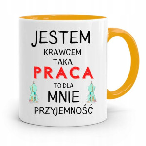 Kubek Żółty Dla Krawca Taka Praca To Przyjemność