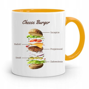 Kubek Żółty Dla Kucharza Kucharki Cheese Burger