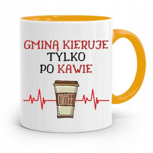 Dla Wójta Kubek Żółty Prezent Kieruję Po Kawie