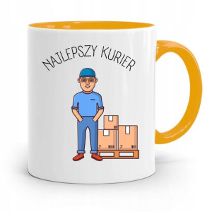 Kubek Żółty Dla Kuriera Najlepszy Kurier Prezent