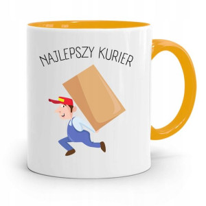 Kubek Żółty Dla Kuriera Najlepszy Kurier Prezent