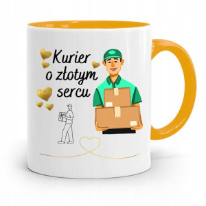 Kubek Żółty Dla Kuriera O Złotym Sercu Prezent