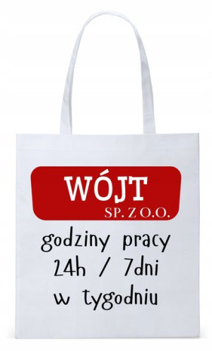 Dla Wójta Na Prezent Torba Eco Biała Shopper