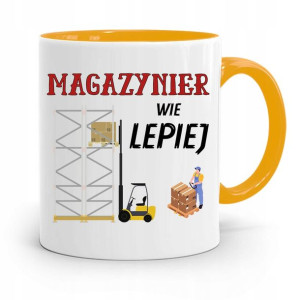 Kubek Żółty Dla Magazyniera Wie Lepiej Prezent