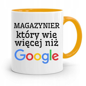 Kubek Żółty Dla Magazyniera Wie Więcej Niż Google